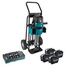 70 lb. AVT Breaker Hammer Kit AWS Capable with 4 Batteries, 1-1/8" Hex