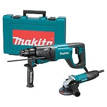1" SDS-PLUS AVT Rotary Hammer with D-Handle, 4-1/2" Angle Grinder