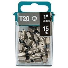 T20 x 1" Impact XPS Torx Drive Insert Bit (15/Pack)