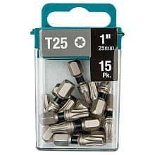 T25 x 1" Impact XPS Torx Drive Insert Bit (15/Pack)