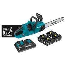 36V LXT Brushless 16" Chain Saw Kit with 4 Batteries (5.0Ah)