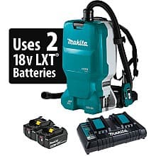 36V LXT Brushless 1.6 Gallon HEPA Filter Backpack Dry Dust Extractor Kit with AWS Capable (5.0 Ah)