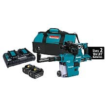 36V LXT Brushless 1-1/8" SDS-PLUS AVT Rotary Hammer Kit with HEPA Dust Extractor/AFT/AWS Capable (5.0Ah)
