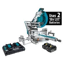 12" Dual-Bevel Sliding Compound Miter Saw with Laser Kit (5.0Ah)