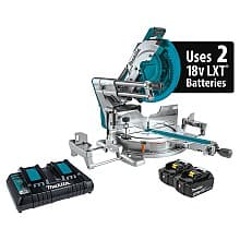 36V LXT Brushless 12" Dual-Bevel Sliding Compound Miter Saw Kit with AWS Capable/Laser (5.0Ah)