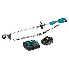 18V LXT Brushless Cordless Couple Shaft Power Head Kit with 13" String Trimmer/20" Hedge Trimmer Attachments (4.0Ah)