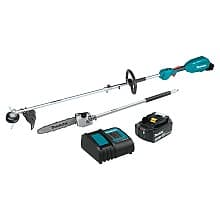 18V LXT Brushless Cordless Couple Shaft Power Head Kit with 13" String Trimmer/10" Pole Saw Attachment (4.0Ah)