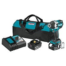 18V LXT Lithium-Ion Brushless Cordless 4-Speed Mid-Torque 1/2" Square Drive Impact Wrench Kit with Detent Anvil (5.0Ah)