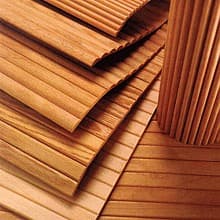 24" Solid Hardwood Tambour Door, 3/4" Flat-Top Radius Slat, Maple