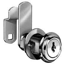 8053 Disc Tumbler Cylinder Cam Lock with FlexaCam, Bright Nickel, Keyed to C413A Key