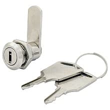 5/8" Disc Tumbler Miniature Cam Lock, Bright Chrome, Keyed Alike