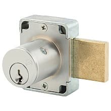 R Series 7/8" Cabinet Deadbolt Door Lock, Satin Chrome, Custom Keyed