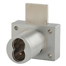721DW No Core Deadbolt Drawer Lock Body, Satin Chrome, 1-3/8" Cylinder Length