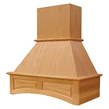 36" Signature Arched Raised Panel Range Hood with Broan Ventilation, Rift White Oak