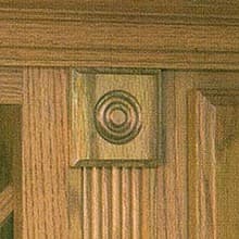3" x 3" Decorative Fluted Rosette/Cove Edge Cap