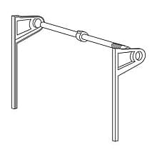 24" Face Frame Spring Tension Track, Almond