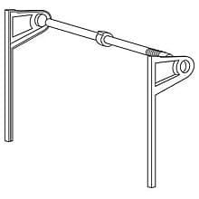 16" Face Frame Spring Tension Track, Almond