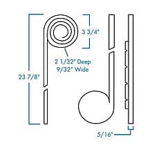 3-3/4" Spiral Tambour Track, Brown