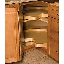 28" Kidney 2 Shelves Lazy Susan with Detent