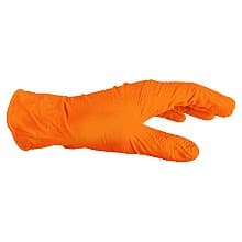 Nitrile 8 mil Thick Powder-Free Gloves, Orange (100/Box)