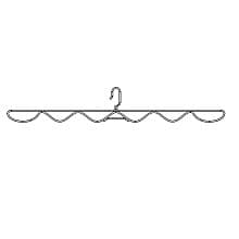 ProDryingRack SD Wave Hanger, Silver (20/Pack)