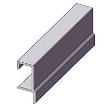 6' Extruded Aluminum Drawer Pull for 3/4" Material, Straight