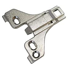 Cam Adjustable Face Frame Mounting Plate, Nickel-Plated, Screw-On, 0mm