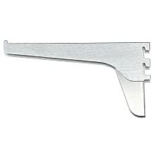 Pro Value Heavy-Duty Double Slot Shelf Bracket, Brushed Zinc Finish 20/Box