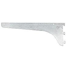 12" Pro Value Heavy-Duty Single Slot Shelf Bracket with Lock Lever, Brushed Zinc Finish 20/Box