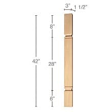 42" x 1-1/2" x 3" Metro Cam Bar Split Column