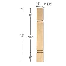 42" x 2-1/2" x 5" Metro Cam Bar Split Column