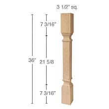 36" x 3-1/2" x 3-1/2" Metro Island Column