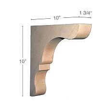 10" x 10" x 1-3/4" Transitional Overhang Corbel