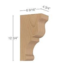 12-3/4" x 69/16" x 4-3/4" Transitional Large Bar Bracket Corbel