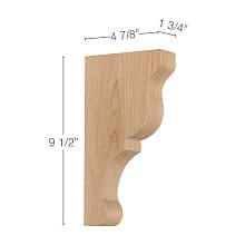 9-1/2" x 47/8" x 1-3/4" Transitional Medium Bar Bracket Corbel