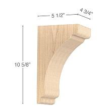 105/8" x 5-1/2" x 4-3/4" Shaker Medium Bar Bracket Corbel