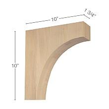 10" x 10" x 1-3/4" Contemporary Overhang Bar Bracket Corbel