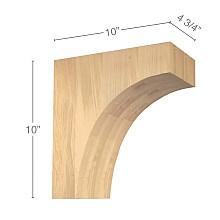 10" x 10" x 4-3/4" Contemporary Overhang Bar Bracket Corbel