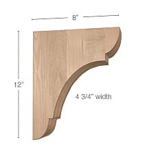 12" x 8" x 4-3/4" Classic Large Bar Bracket Corbel