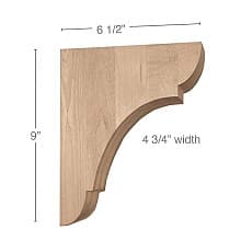 9" x 6-1/2" x 4-3/4" Classic Medium Bar Bracket Corbel