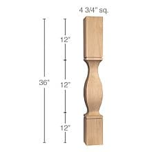 36" x 4-3/4" x 4-3/4" Classic Cam Island Column