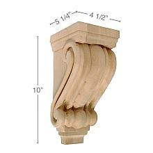 10" x 5-1/4" x 4-1/2" Small Traditional Corbel