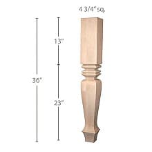 36" x 5" x 5" Traditional Cambered Island Column