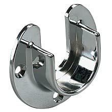 1-5/16" Diameter Closet Rod Open Flange with Screw, Polished Chrome Finish