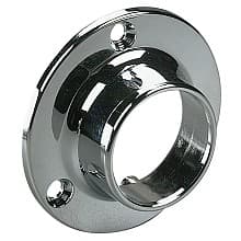 1-5/16" Diameter Closet Rod Closed Flange with Screw, Polished Chrome Finish