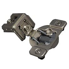 E8 105° Opening Wrap-Around Face Frame Hinge, 45mm Boring Pattern, Soft-Closing, 1-1/4" Overlay, Dowelled