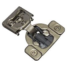 H8 105° Opening Wrap-Around Face Frame Hinge, 45mm Boring Pattern, Soft-Closing, 1/2" Overlay, Dowelled