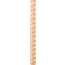 96" x 3/4" Standard Twist Split Rope Molding, Poplar