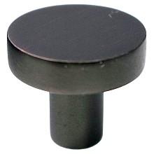 1" Flat Top Knob, Oil-Rubbed Bronze