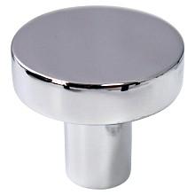 1" Flat Top Knob, Polished Chrome